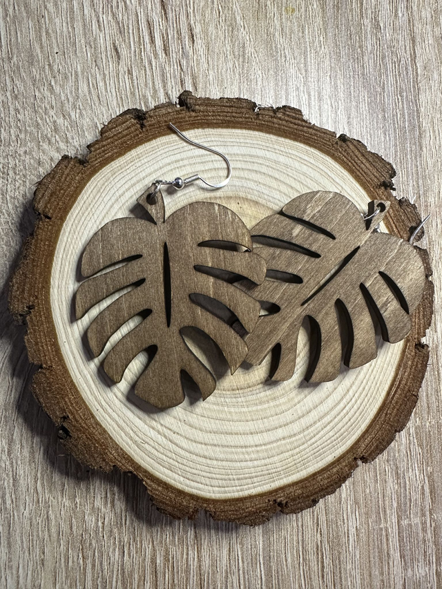 Boucle d'oreilles Monstera