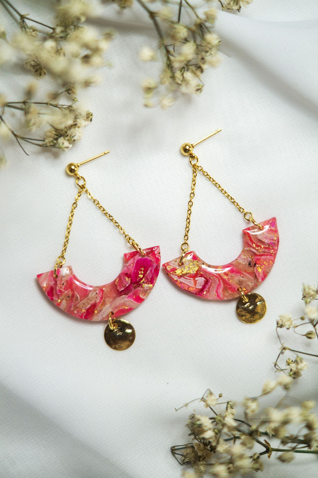 Coloris pivoine - Boucles Neptune