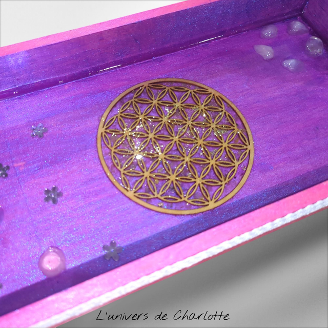 Porte bijoux "Romantique" fleur de vie