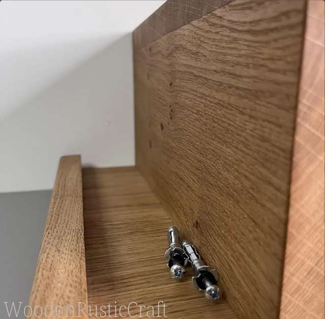 Hanging Oak Bedroom Cabinet with Antique Oil Finish