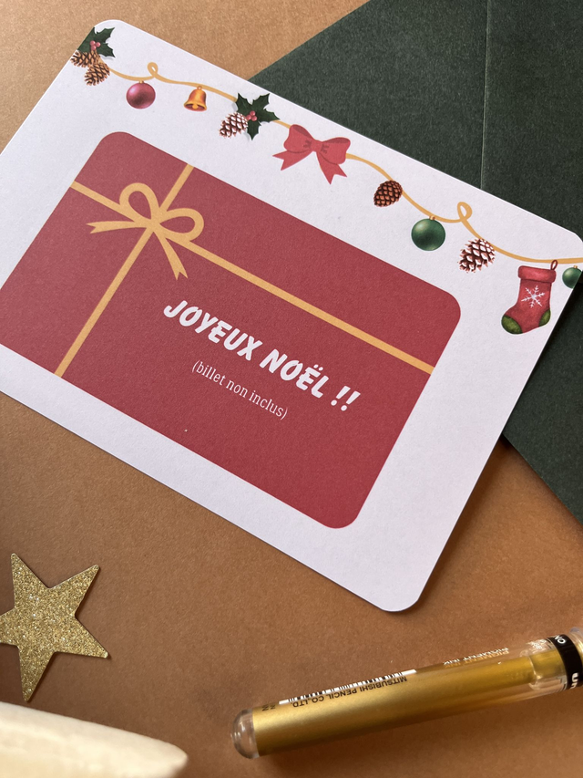 Carte de Noël "Billet non inclus"