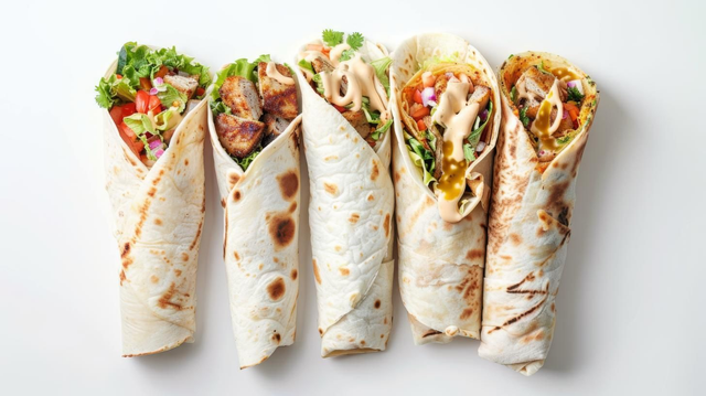 Dürüm mit Fleisch,Salat & Joghurtsoße
