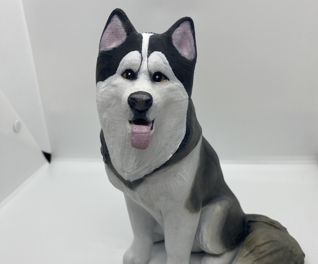 Hand-Painted Husky Ornament
