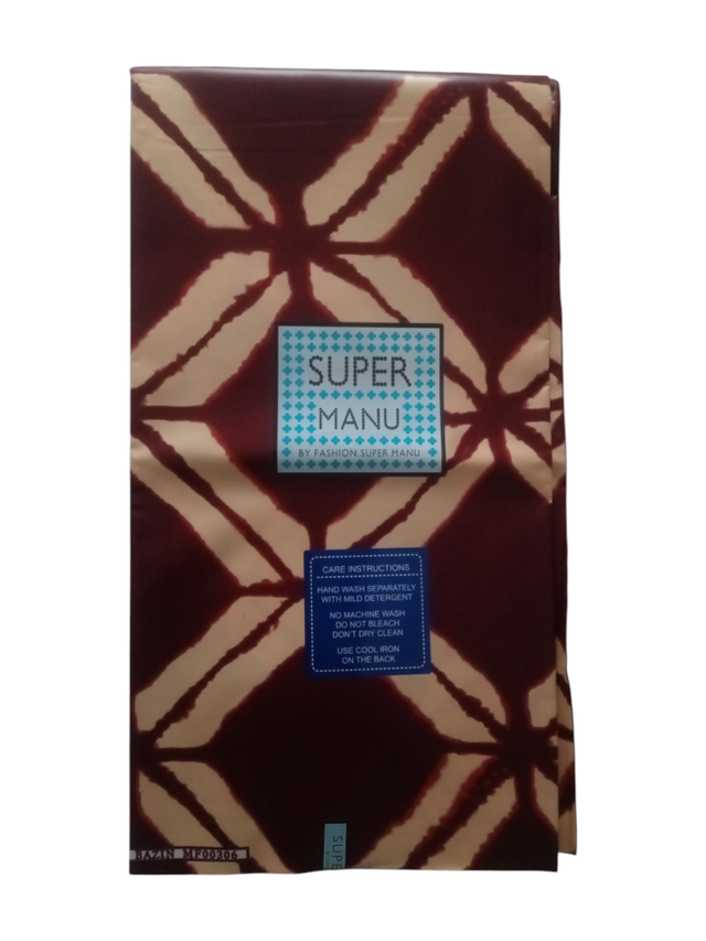 « Les Nœuds de la destinée » Bazin structuré – 6 Yards (≈ 5,48 m)