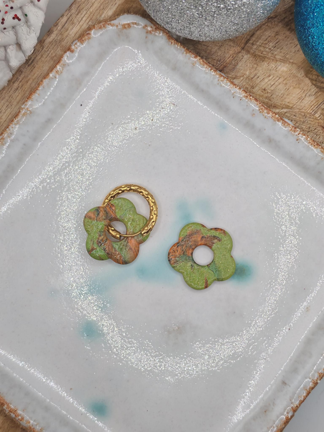 Fleurs Amaya vertes Orange 