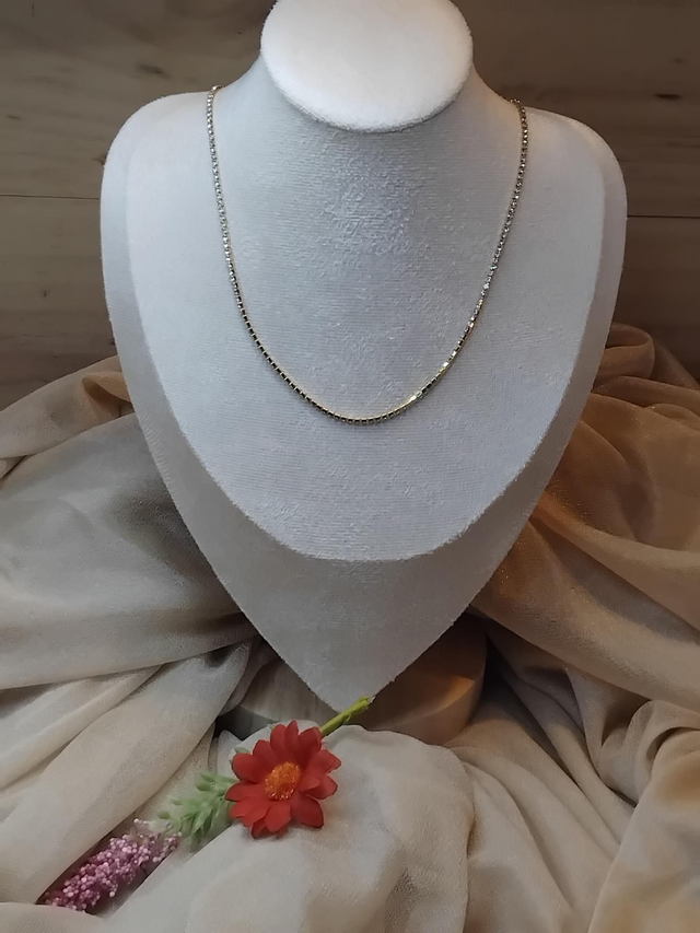 Collier strass en acier inoxydable 