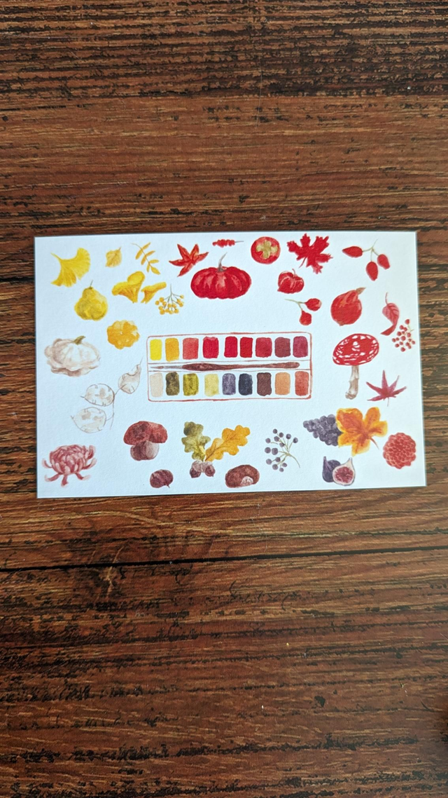 Carte palette d&#039;automne