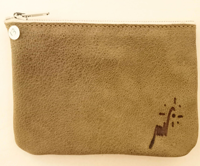 Porte-monnaie en cuir - vert