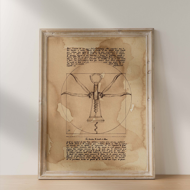 Affiche 30x40 - Café - Tire Bouchon De Gaulle de Vitruve