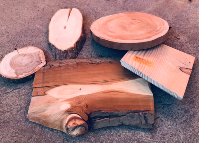 Unterlage Naturholz geölt 