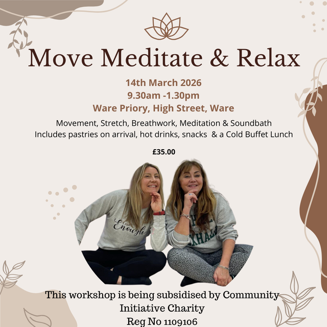 Ware Priory Move Meditate &amp; Relax 2026 - select dates below