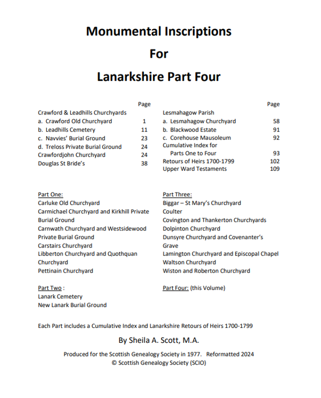 Lanarkshire Upper Ward MIs Part Four (PDF)
