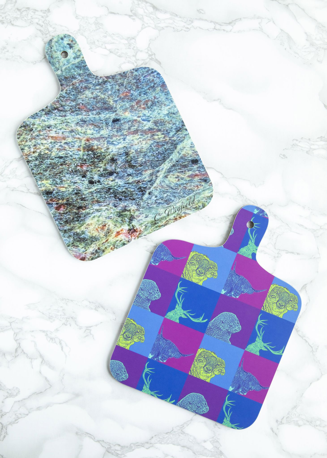 Animals Mini Chopping Board - Gneiss Reverse