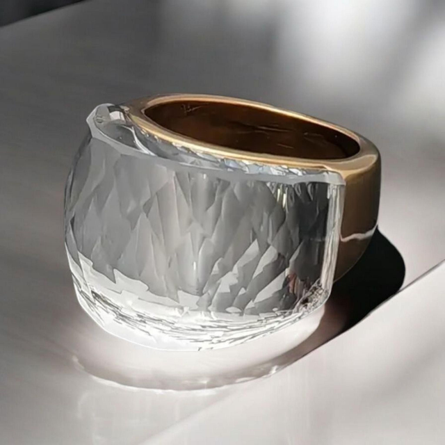 Beautiful Handcrafted Crystals & Gold Plated Ring.