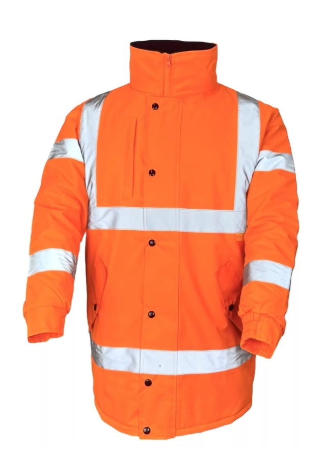Parka jacket hi vis personlised 