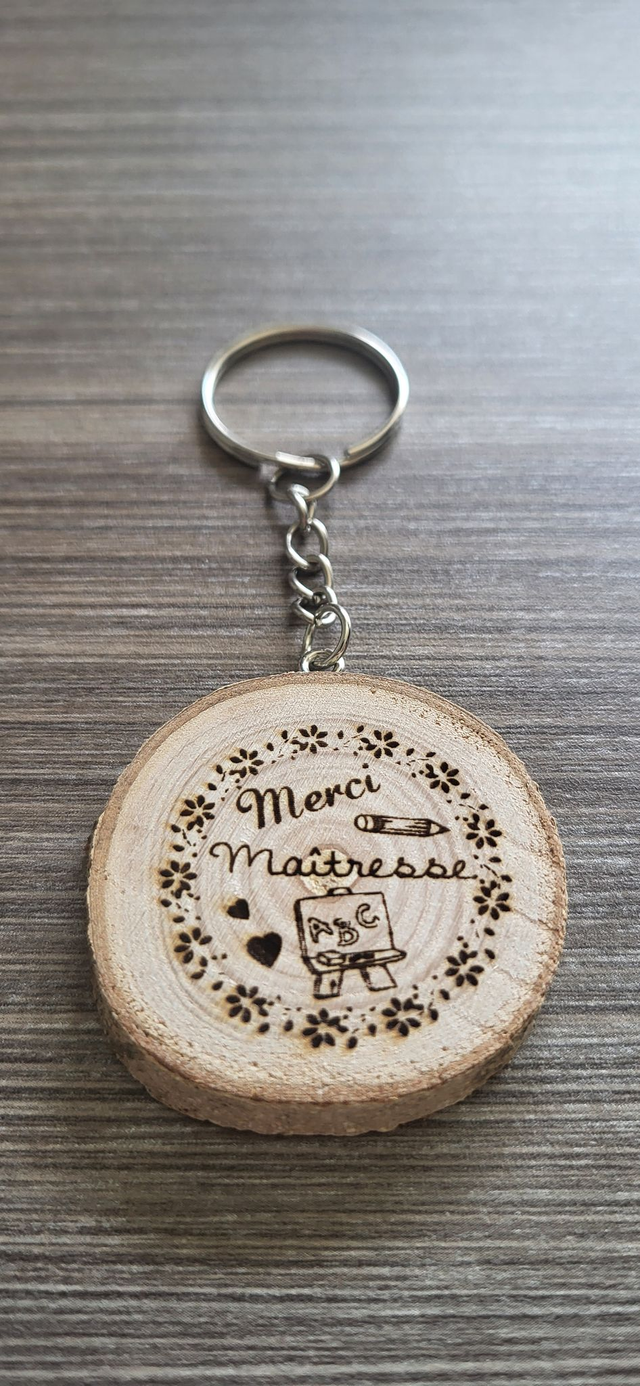 Porte-clés &quot;Merci Maîtresse&quot; – Cadeau de fin d’année scolaire
