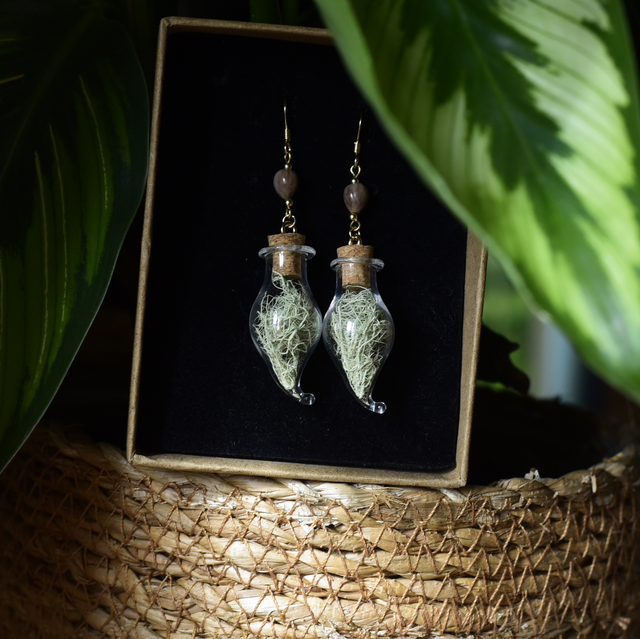 boucles d’oreilles fioles üsnea