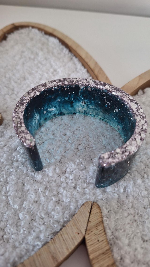 Bracelet résine &quot;galaxie&quot;