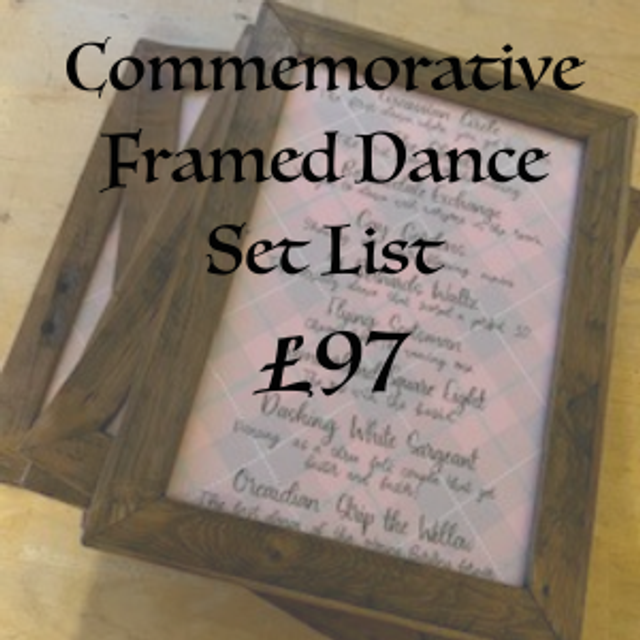 Commemorative Framed Dance Set List🎶