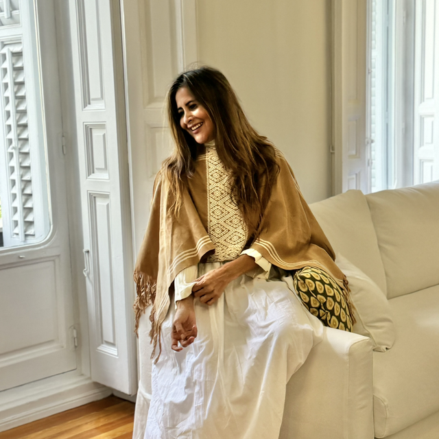 Poncho telar 