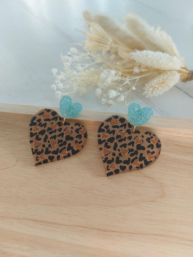 Boucles d&#039;oreilles Ilona paillettes bleues 