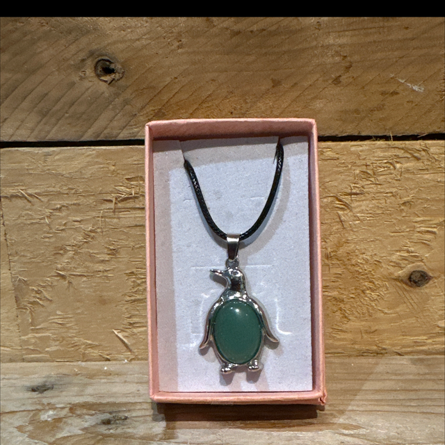 Green Penguin Necklace 