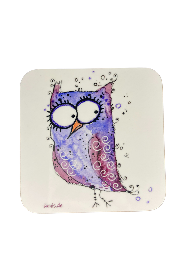 Untersetzer "Lila Eule"