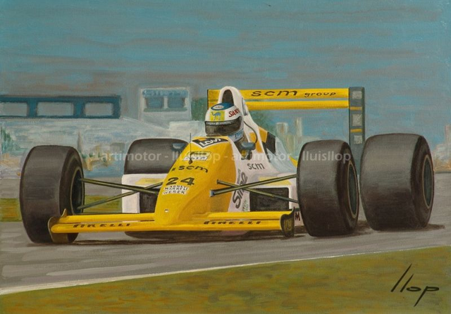 Artimotor Giclée 48x33 (numerada) - 1988 Lluís Pérez Sala F1 Minardi M188