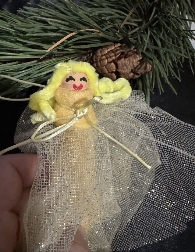Recycled Peg Fairy Hanging Decoration