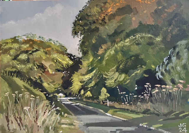 Minningdale Tunnel 14x10 inch, oil on canvas board.