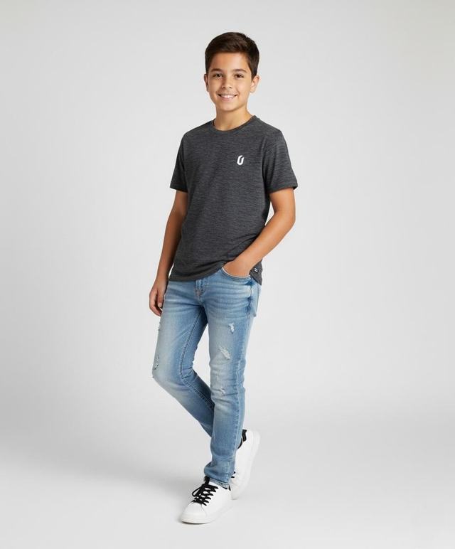 JNR TRILINE ROUND NECK TEE