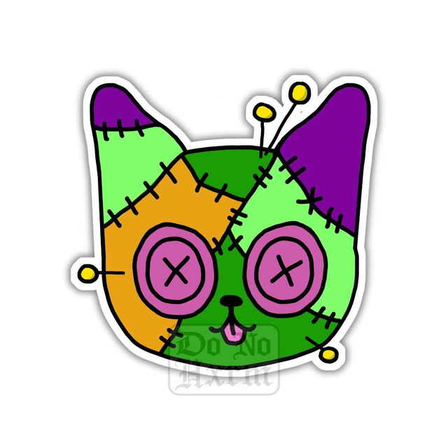 Voodoo Doll Cat Sticker
