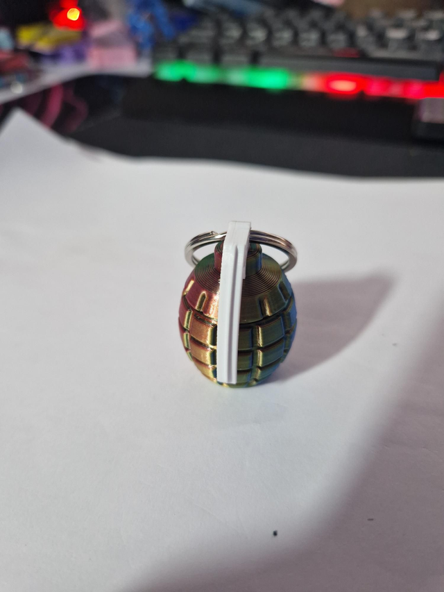Mini Grenade Container Keychain