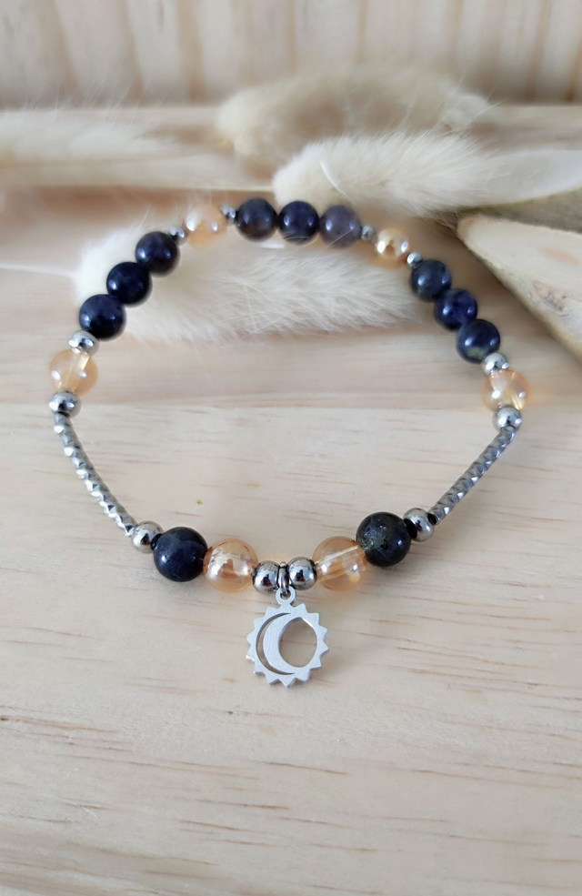 Bracelet "Élévation spirituelle" Cordiérite 