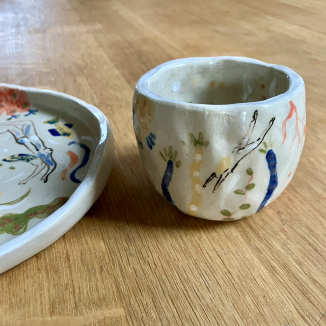 Small cup with underwater world 100ml