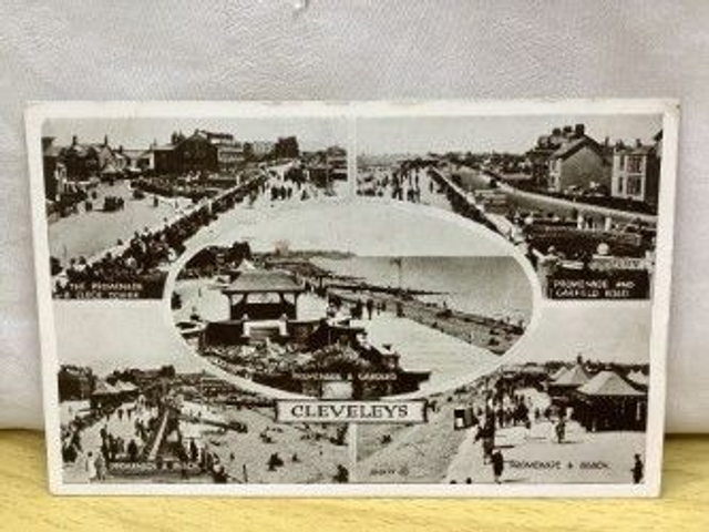 Cleveleys, Multiview Promenade beach etc. Lancashire Posted 1934 Progress Series. Vintage Postcard Our Ref No. R452 £2.50