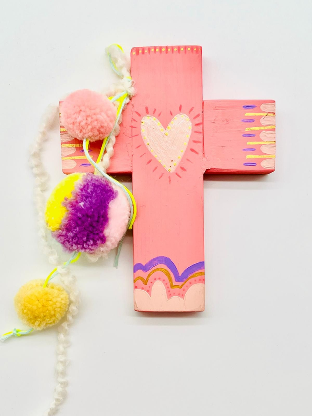 Wandhanger houten kruisje