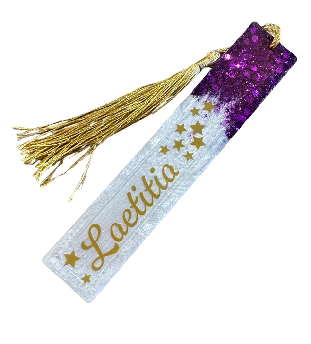 Marque pages en résine personnalisable