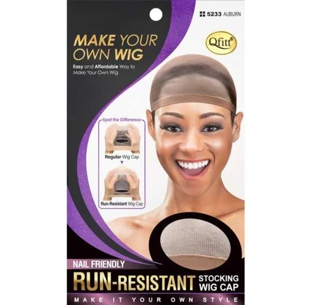  QFITT: RUN-RESISTANT STOCKING WIG CAP - AUBURN (5233)