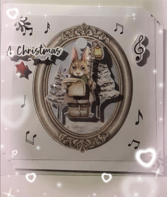 N° 65 Carte Noel &quot; Le lapin des Champs&quot;  