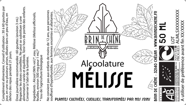 Alcoolature de Mélisse