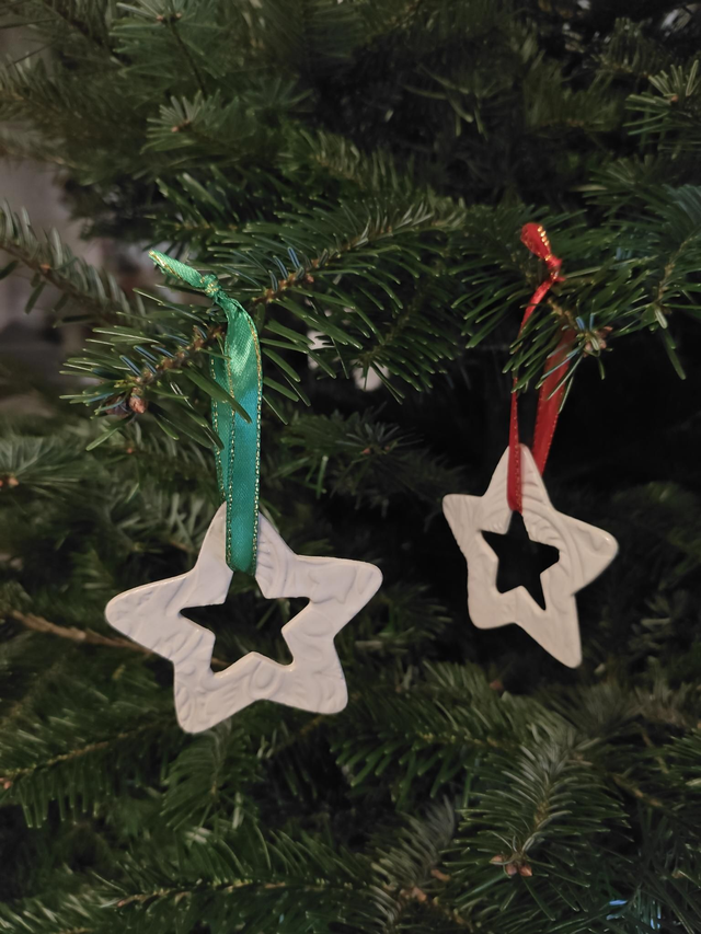 Suspension étoile blanche 