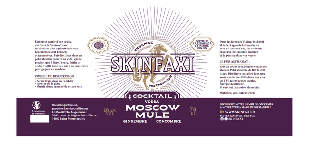 Moscow Mule 20cl gingembre, concombre, citron vert 16,2%