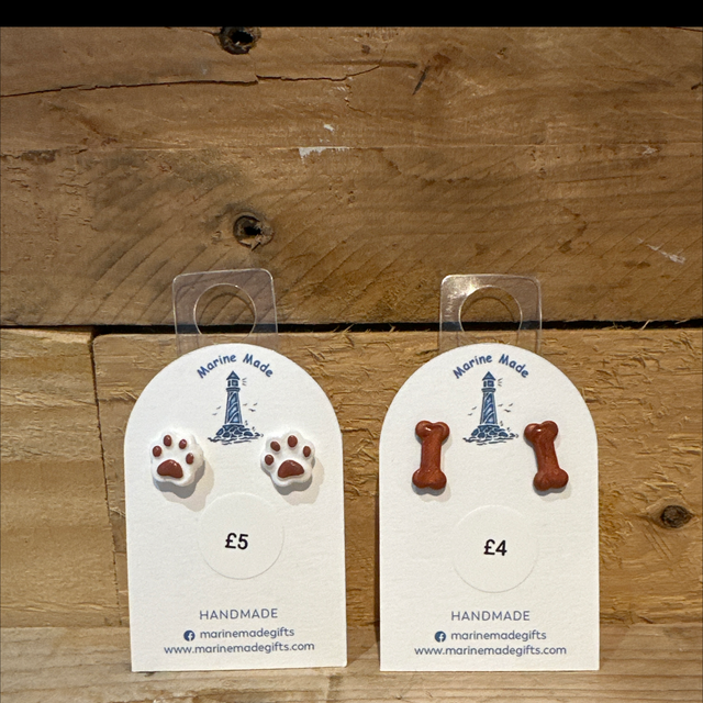 Dog Themed Polymer Clay Stud Earrings 