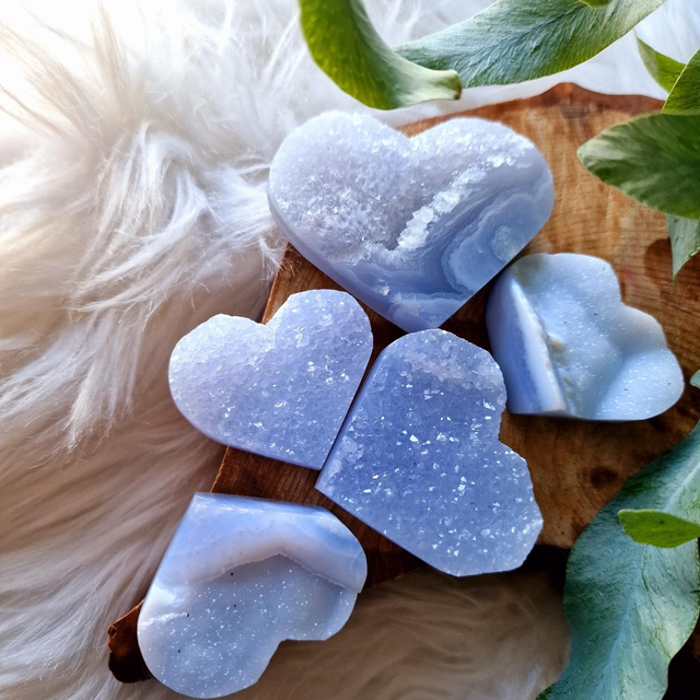 Blue Lace Agate Heart 