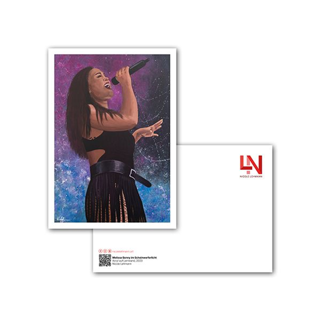 Melissa Bonny im Scheinwerferlicht - Kunstkarte
