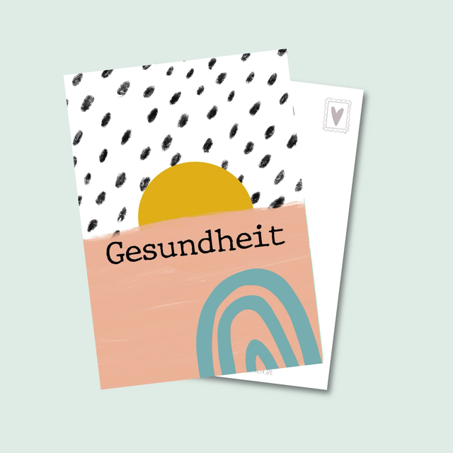 Gesundheit - Postkarte