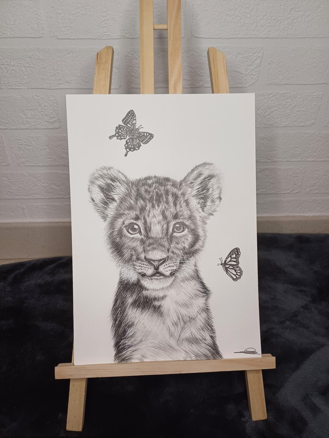 Portrait petit lionceau (personnalisable)