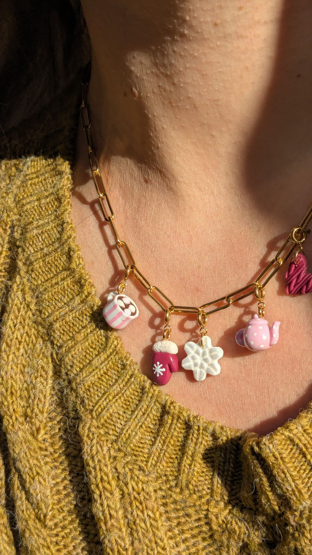 Charm moufle flocon de neige