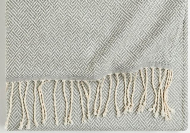 Plaid Decke silber gemustert